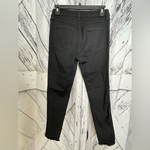 Just Black Denim stretch racer stripe frayed hem jeans size 27 - Picture 3 of 9